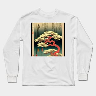 Vivid Bonsai Tree Shido Art Print Long Sleeve T-Shirt